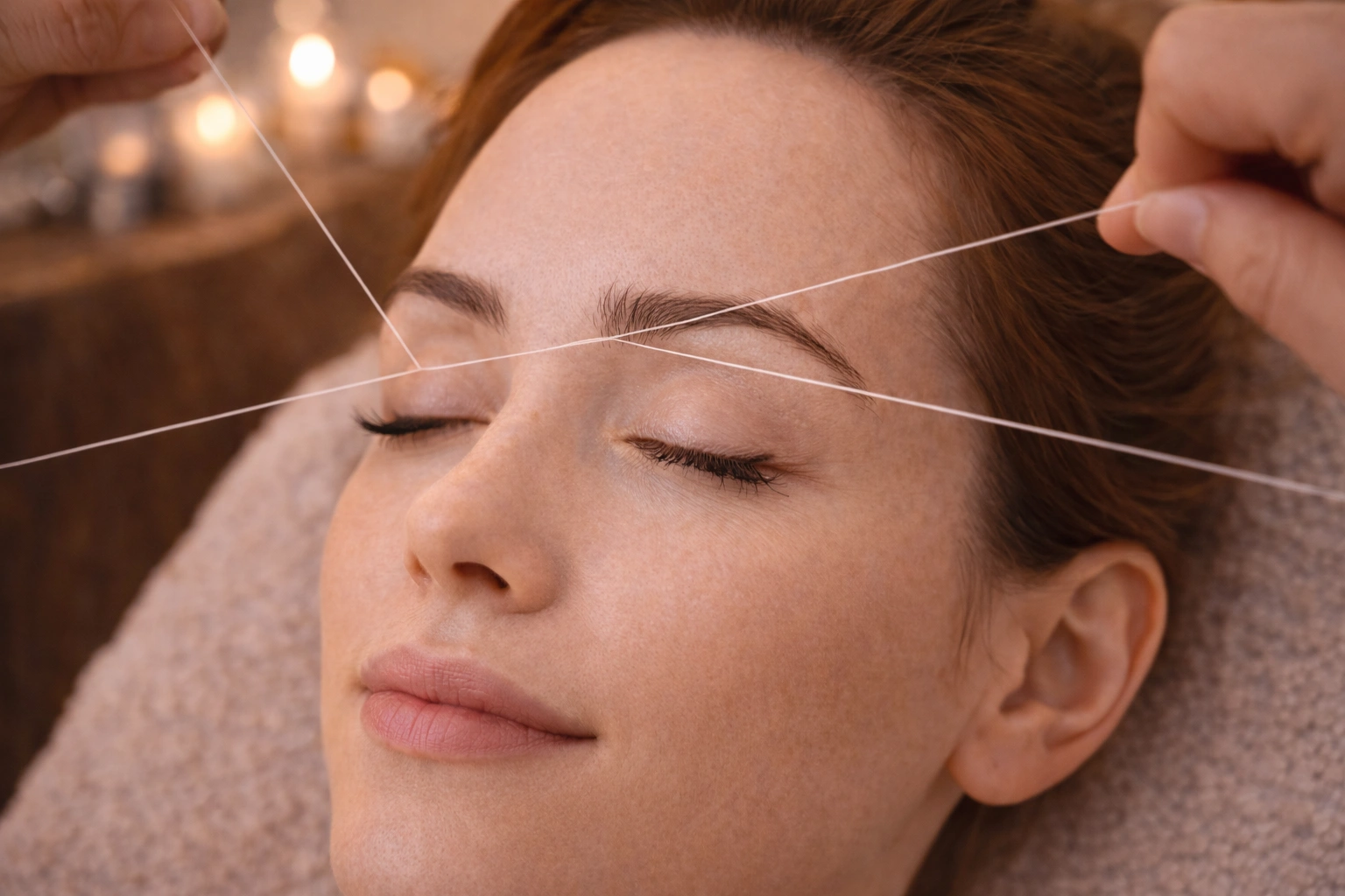 epilation au fil des sourcils